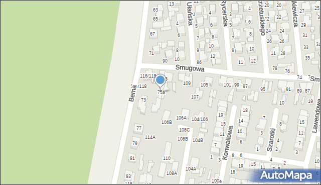 Tomaszów Mazowiecki, Bema Józefa, gen., 75a, mapa Tomaszów Mazowiecki