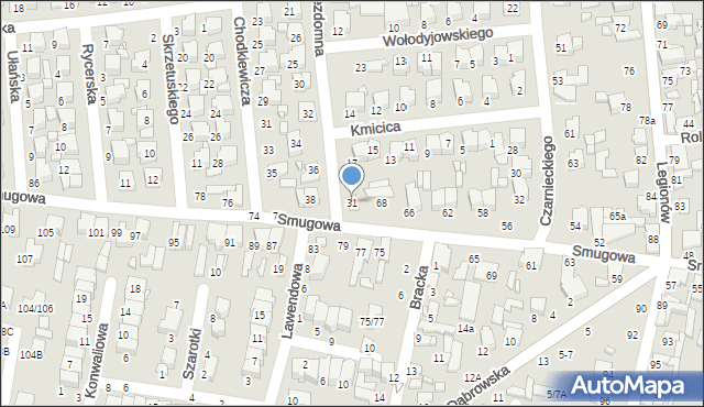 Tomaszów Mazowiecki, Bezdomna, 31, mapa Tomaszów Mazowiecki