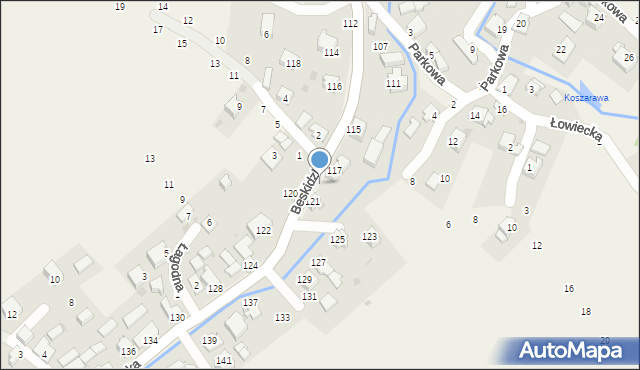 Trzebinia, Beskidzka, 119, mapa Trzebinia