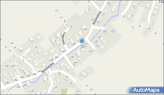 Trzebinia, Beskidzka, 137, mapa Trzebinia