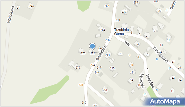 Trzebinia, Beskidzka, 272, mapa Trzebinia