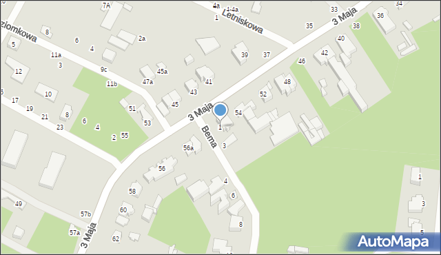 Tuszyn, Bema Józefa, gen., 1, mapa Tuszyn