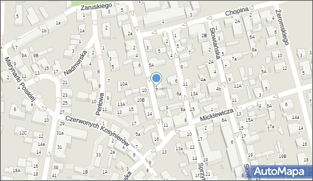 Ustka, Beniowskiego Maurycego, 7, mapa Ustka