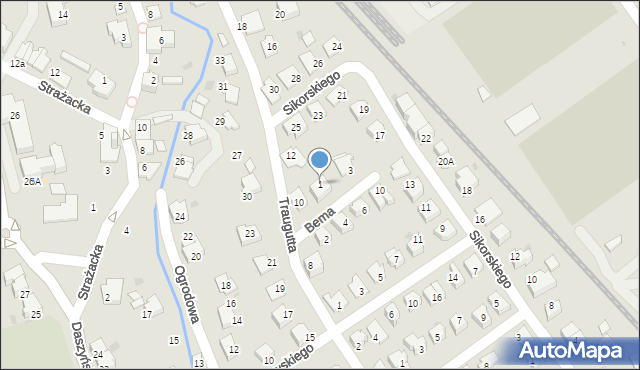 Ustroń, Bema Józefa, gen., 1, mapa Ustroń