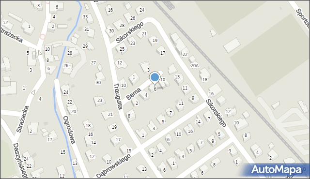 Ustroń, Bema Józefa, gen., 6, mapa Ustroń