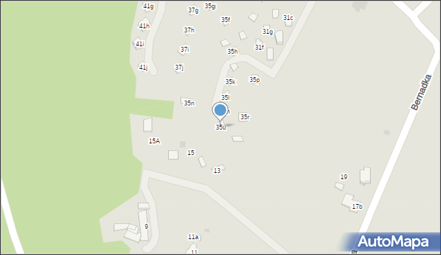 Ustroń, Bernadka, 35u, mapa Ustroń