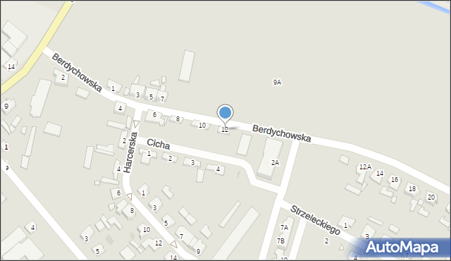 Wągrowiec, Berdychowska, 12, mapa Wągrowiec