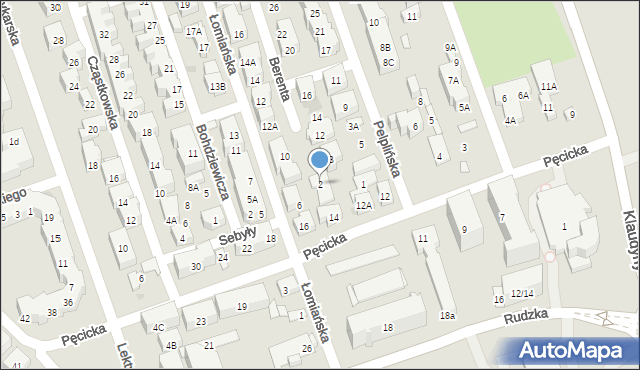 Warszawa, Berenta Wacława, 2, mapa Warszawy