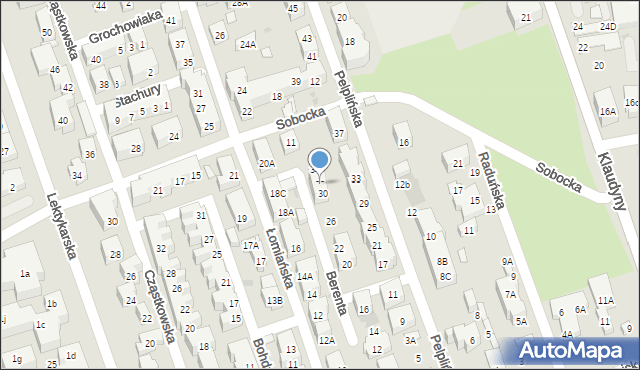 Warszawa, Berenta Wacława, 32, mapa Warszawy