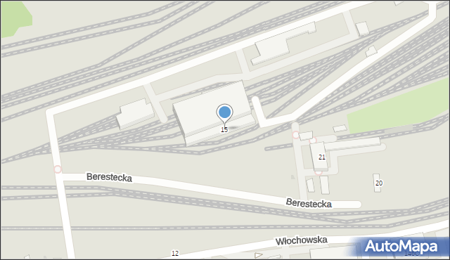Warszawa, Berestecka, 15, mapa Warszawy