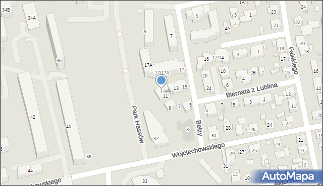 Warszawa, Bełzy Władysława, 11/11A, mapa Warszawy