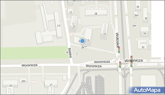 Warszawa, Bełska, 2a, mapa Warszawy