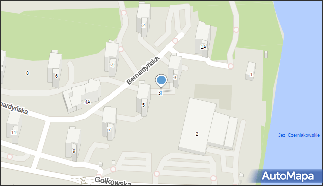 Warszawa, Bernardyńska, 3l, mapa Warszawy