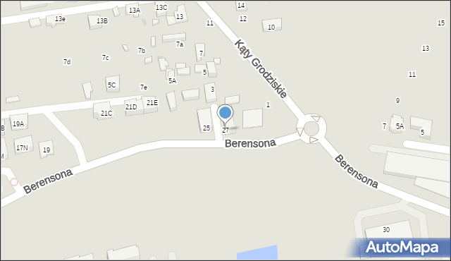 Warszawa, Berensona Leona, 27, mapa Warszawy