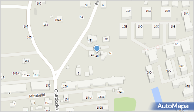 Warszawa, Berensona Leona, 4b, mapa Warszawy