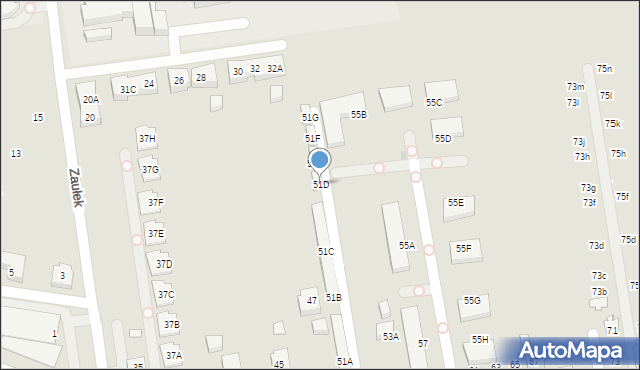 Warszawa, Berensona Leona, 51D, mapa Warszawy