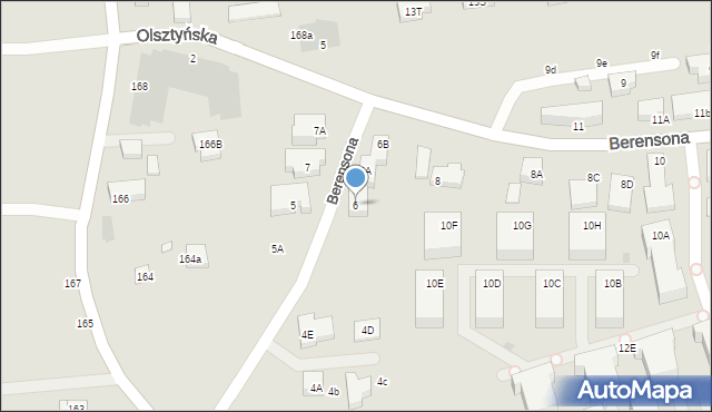 Warszawa, Berensona Leona, 6, mapa Warszawy