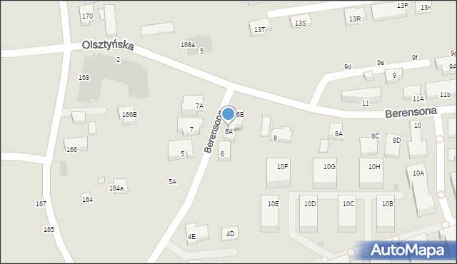 Warszawa, Berensona Leona, 6A, mapa Warszawy
