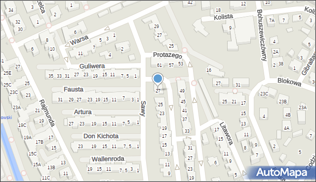 Warszawa, Benedykta, 27, mapa Warszawy