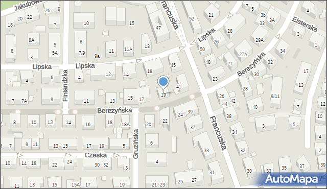 Warszawa, Berezyńska, 19, mapa Warszawy