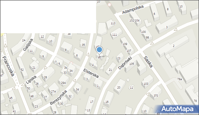 Warszawa, Berezyńska, 40, mapa Warszawy