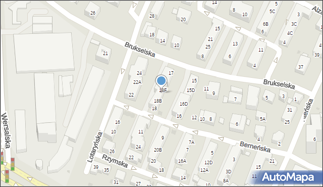 Warszawa, Berneńska, 18E, mapa Warszawy