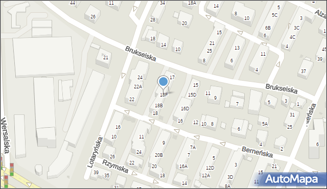 Warszawa, Berneńska, 18F, mapa Warszawy
