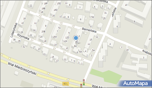 Warszawa, Berneńska, 3E, mapa Warszawy