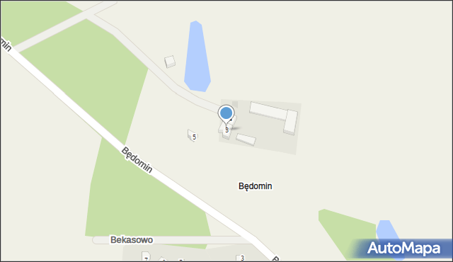 Wiele, Będomin, 3, mapa Wiele