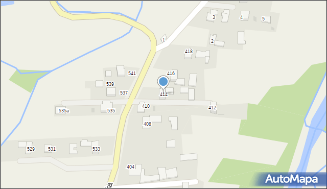 Wieprz, Beskidzka, 414, mapa Wieprz