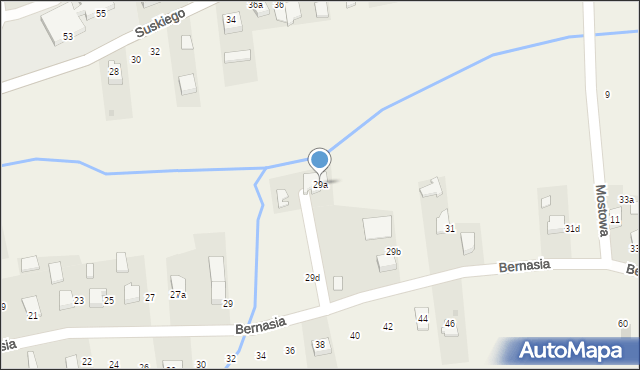Włosienica, Bernasia Jana, 29a, mapa Włosienica