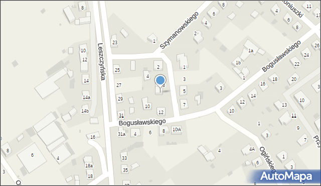 Włoszakowice, Benyskiewicza Ludwika, 8, mapa Włoszakowice