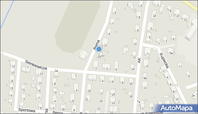 Wołów, Bema Józefa, gen., 13, mapa Wołów