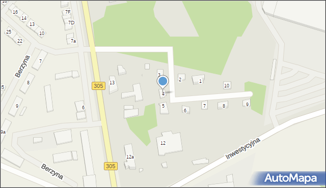 Wolsztyn, Berzyńska, 4, mapa Wolsztyn