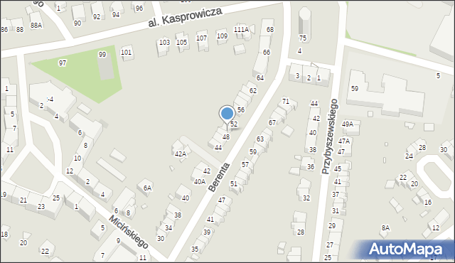 Wrocław, Berenta Wacława, 50, mapa Wrocławia