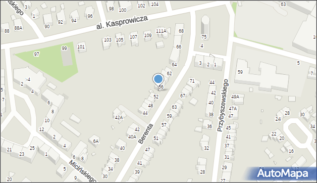 Wrocław, Berenta Wacława, 54, mapa Wrocławia