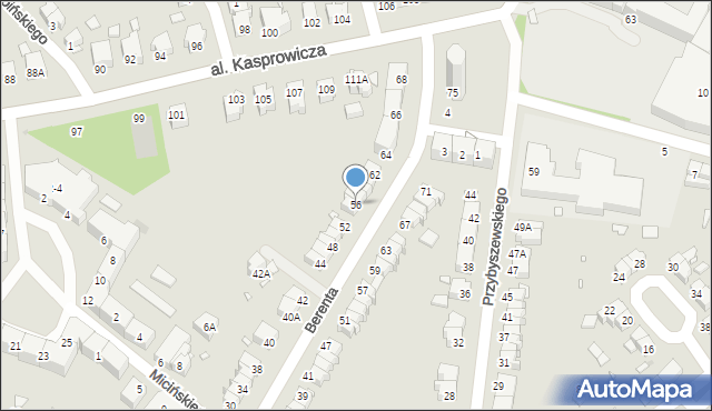 Wrocław, Berenta Wacława, 56, mapa Wrocławia