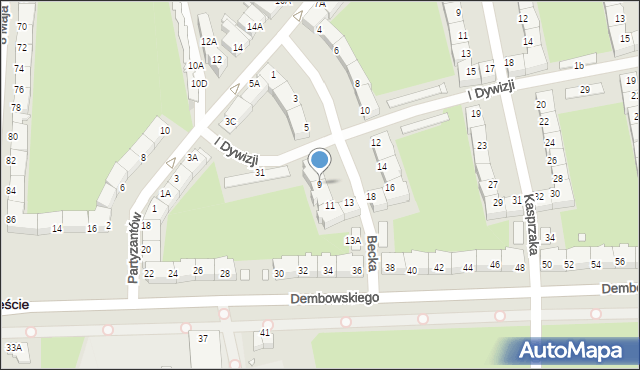 Wrocław, Becka Józefa, 9, mapa Wrocławia