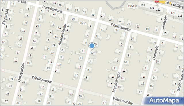 Wrocław, Beniowskiego Maurycego, 12, mapa Wrocławia