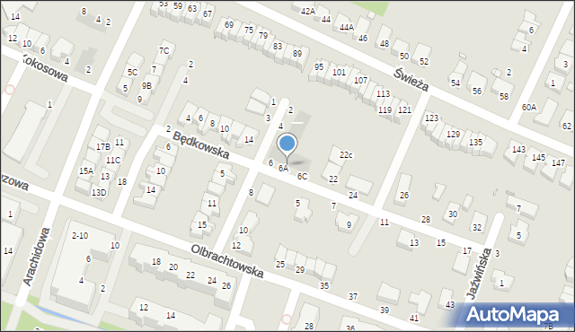 Wrocław, Będkowska, 18, mapa Wrocławia