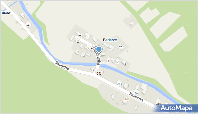 Żabnica, Bednarska, 2, mapa Żabnica