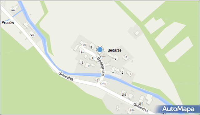 Żabnica, Bednarska, 6, mapa Żabnica