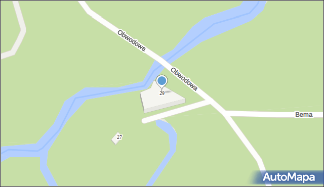 Żagań, Bema Józefa, gen., 29, mapa Żagań