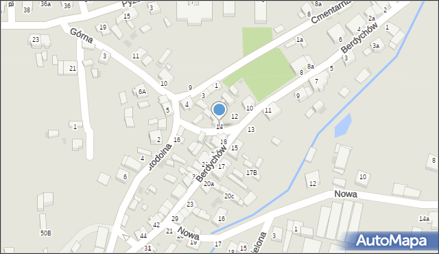 Zagórów, Berdychów, 14, mapa Zagórów