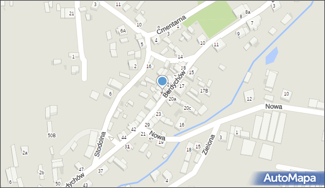 Zagórów, Berdychów, 32, mapa Zagórów