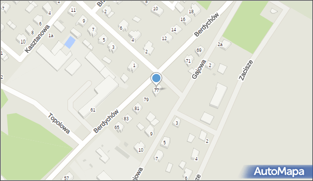 Zagórów, Berdychów, 77, mapa Zagórów