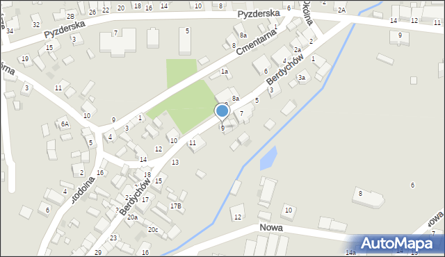Zagórów, Berdychów, 9, mapa Zagórów