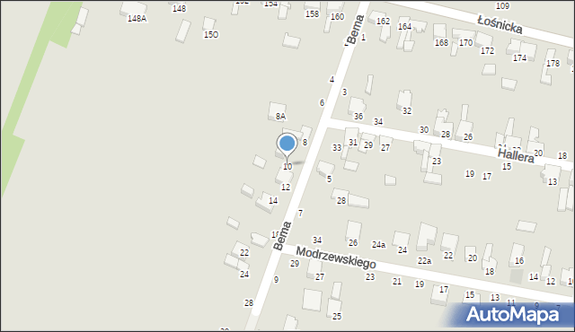 Zawiercie, Bema Józefa, gen., 10, mapa Zawiercie