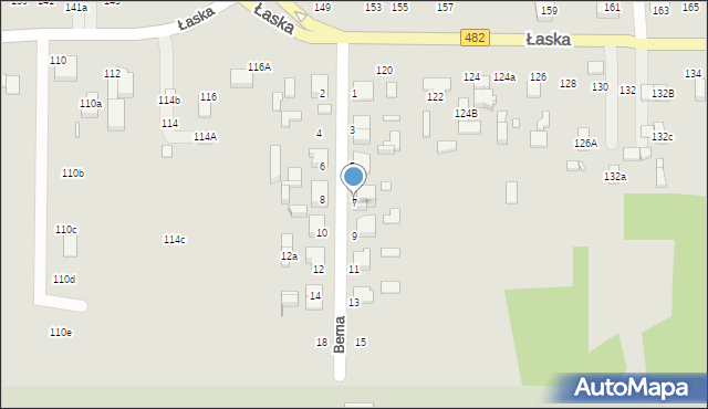 Zduńska Wola, Bema Józefa, gen., 7, mapa Zduńska Wola