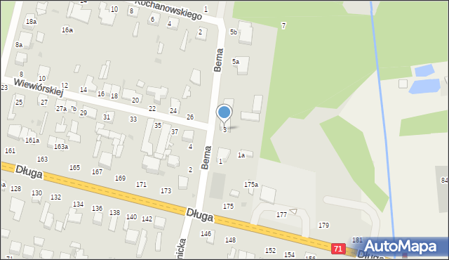 Zgierz, Bema Józefa, gen., 3, mapa Zgierz